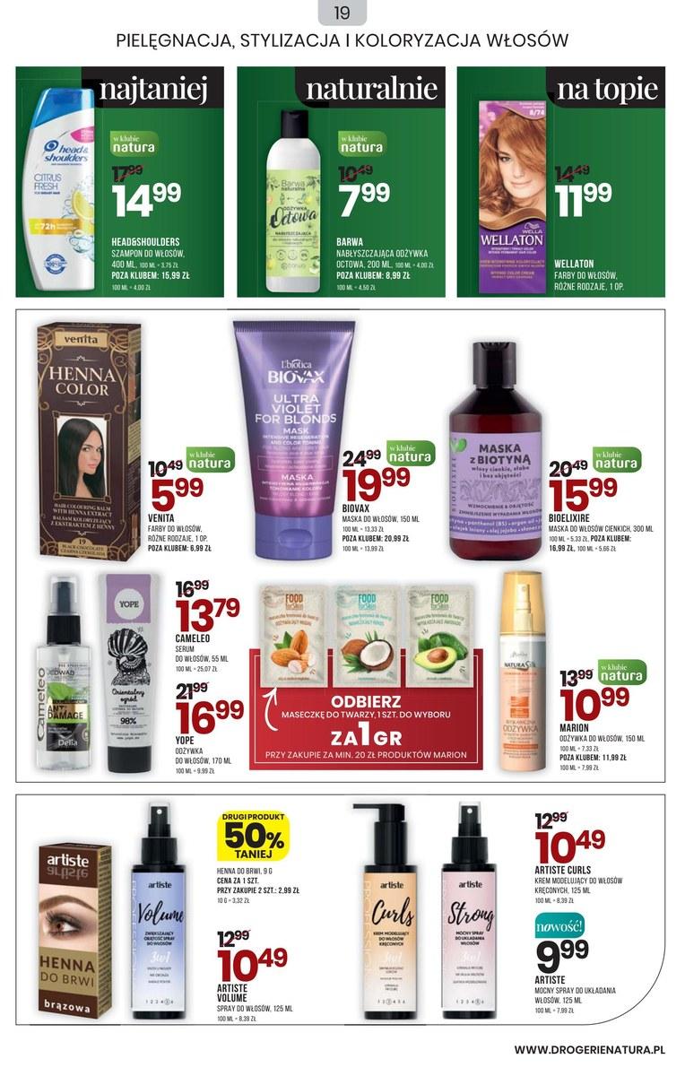 Gazetka promocyjna Drogerie Natura str. 19