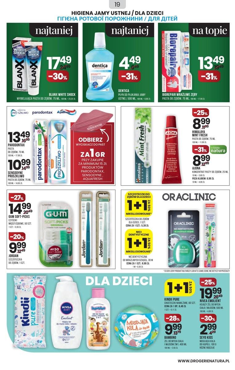Gazetka promocyjna Drogerie Natura str. 19