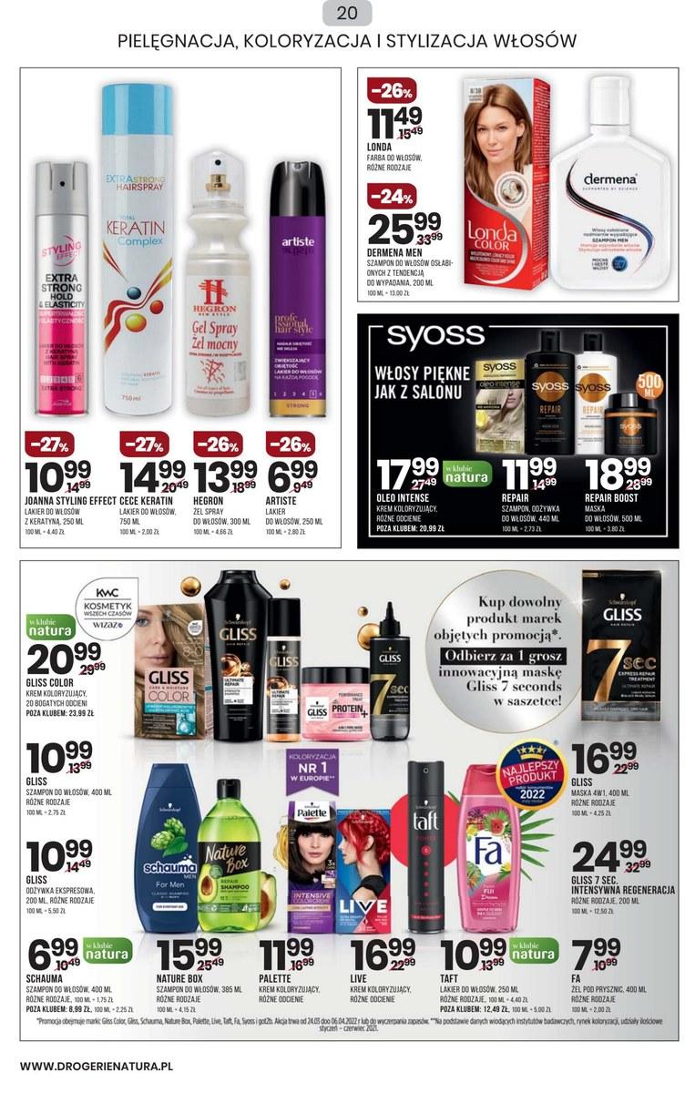 Gazetka promocyjna Drogerie Natura str. 20