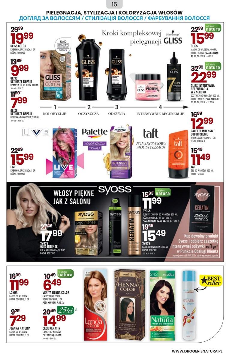 Gazetka promocyjna Drogerie Natura str. 15